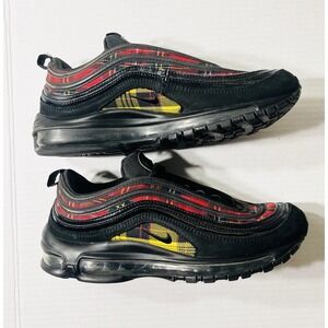 Nike Air Max 97 Tartan Sneakers Women's 9 Black Plaid AV8220-001 Reflective